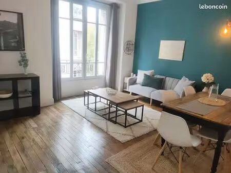 t3 meublé 65 m² – bail mobilité / moyenne durée – clichy (lignes 14 et 13)