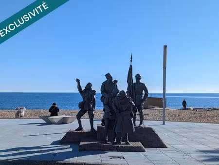 appartement traversant avec loggia exposée sud à proximité immédiate du bord de mer et des