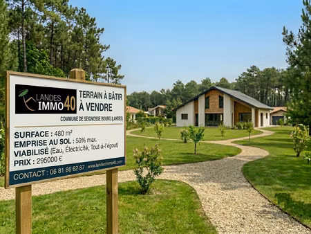 seignosse – rare sur le secteur ! magnifique terrain à bâtir de 480 m²