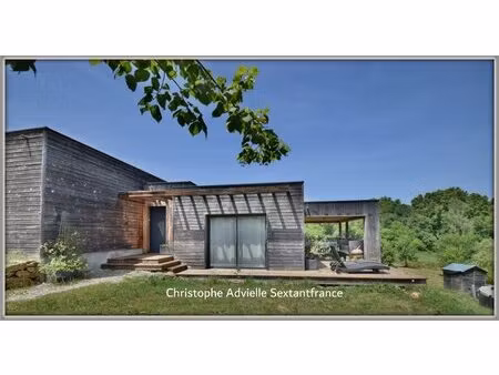 maison ossature bois rt 2012  plain pied   4 chambres  terrain de 6177 m2 en fond...