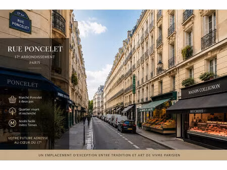 vente appartement 3 pièces  52.00m²  paris 17