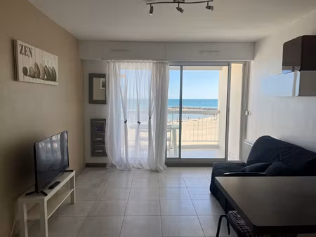 palavas charmant studio 1ère ligne vue mer sept/juin