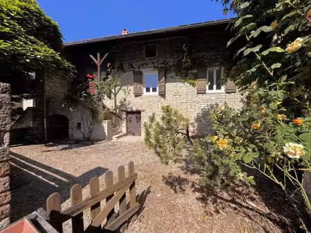 maison de village en pierre avec jardin