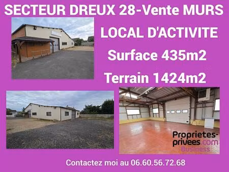 secteur dreux - local d'activité 375 m² sur parcelle 1424 m2