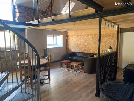 loft chaleureux de 80 m² avec grande terrasse – 810 /mois cc