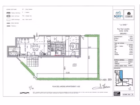 location appartement 2 pièces 57 m² à cucq (62780)  769 €