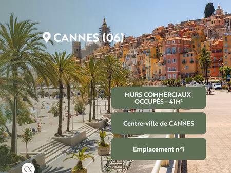 cannes centre murs commerciaux occupés emplacement n°1 bis