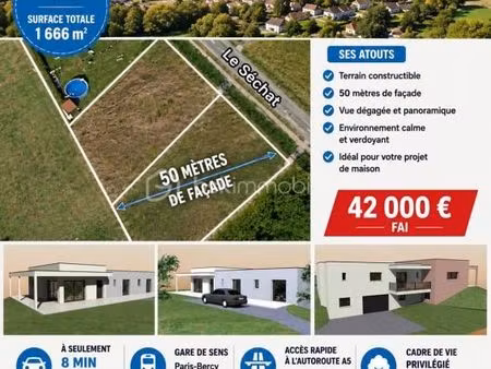 terrain 1 666 m² noe