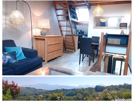 studio duplex meublé campagne verdoyante 12km annecy