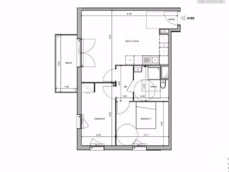 appartement 3 pièces 59 m²