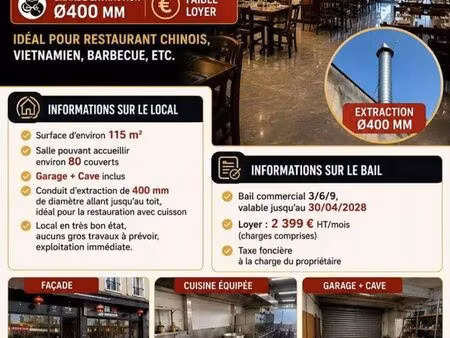 restaurant à les pavillons-sous-bois (93320)