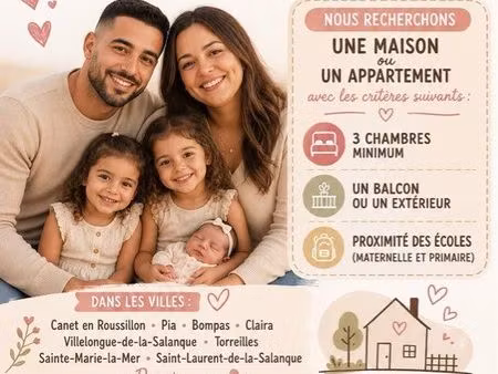 cherche appart ou maison