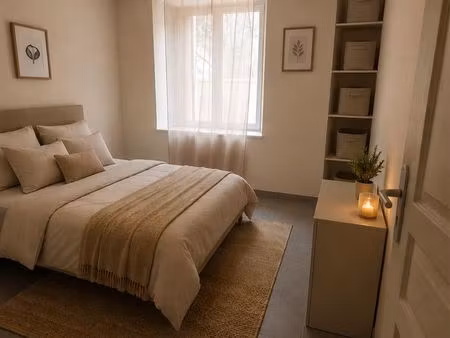 location t2 de 55m2 avec cours