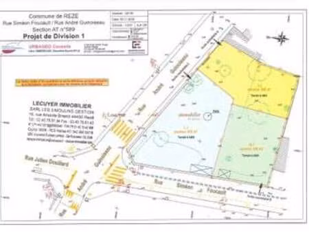 vente terrain à rezé (44400) : à vendre / 300m² rezé