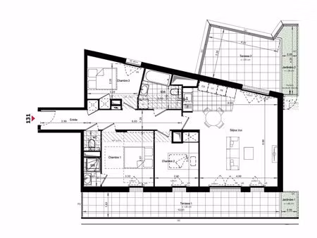 vente appartement 5 pièces  85.52m²  le kremlin
