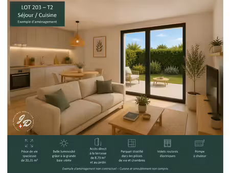 appartement à vendre albens 2 pièce(s) 43m2 221 000€