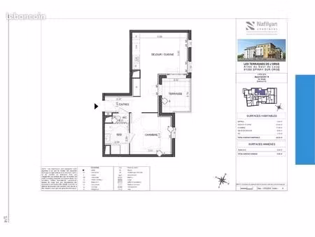 appartement 2 pièces 42m²