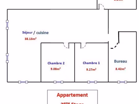 à louer – appartement 71 m² entièrement rénové – mussidan (rue jean jaurès)