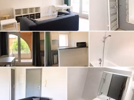 t2 meublé lumineux 36 m² – grand balcon – parking – résidence sécurisée
