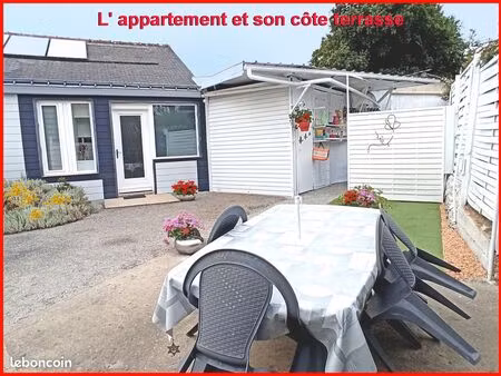 3kms vannes appart maisonnette duplex 34m2 1 pl de parking dans jardin