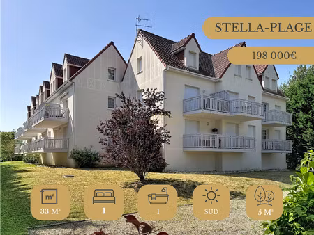 stella-plage a 5 mns du touquet superbe t2 plein sud balcon