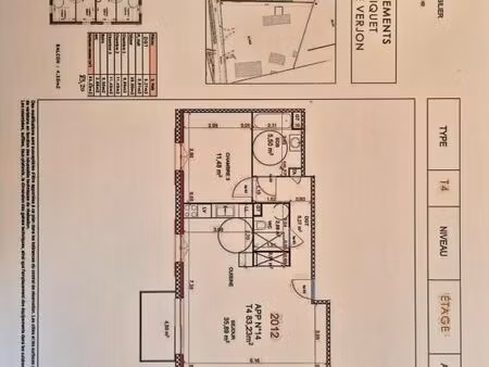 appartement 4 pièces 83 m²