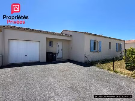 maison plain-pied non mitoyenne - 4 pièce(s) - 96 m2 - 3 chambres - garage -jardin prix 21