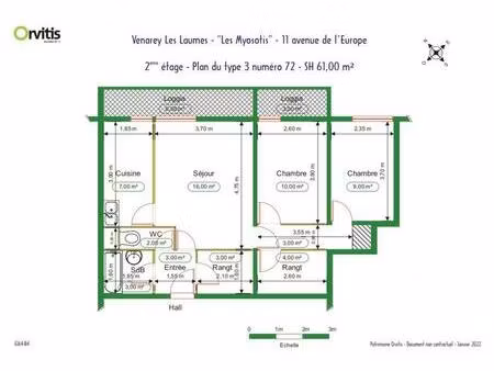 à louer - appartement t3 à venarey-les-laumes