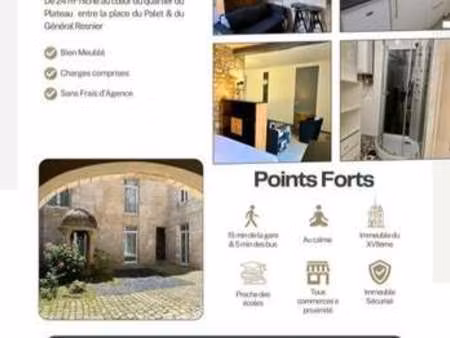 location appartement t1 meublé à angoulême (16000) : à louer t1 meublé / 24m² angoulême