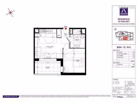 appartement 2 pièces 39 m²