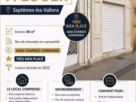 bureau professionnel indépendant 40 m² septèmes-les-vallons