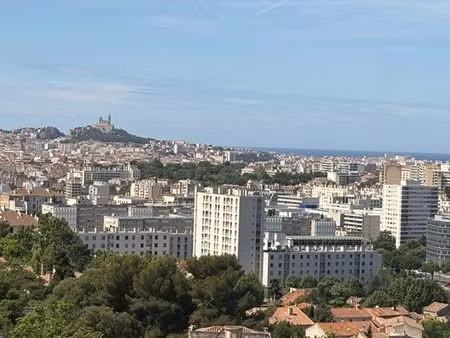 marseille 13e – superbe t3 de 88 m² en étage élevé – vue panoramique mer et collines – box