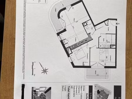 ciboure – t3 de 63 70 m² avec 2 terrasses et parking – 189 961 (brs