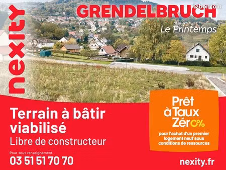 terrain constructible à grendelbruch  de 654 m2  à 15 km d’obernai