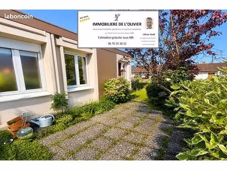 nouveau illkirch maison de plain pied 99m² sur 4.19 ares proche tram et canal