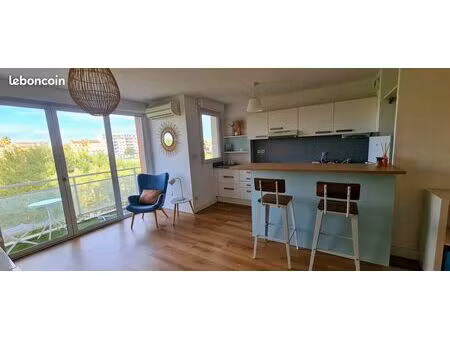 appartement t2 meublé espace méditerranée - 50m² - vue sur têt