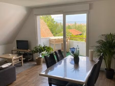 t3 duplex meublé 76 m² - balcon - cuisine équipée - soultz-sous-forêts
