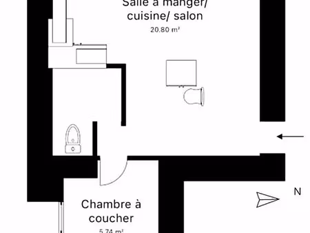 studio meublé 30 m²- rénové - centre-ville - rer a à 5 min