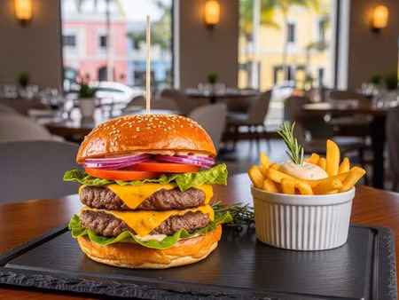 idéal couple : burger gourmet + possibilité logement sur place