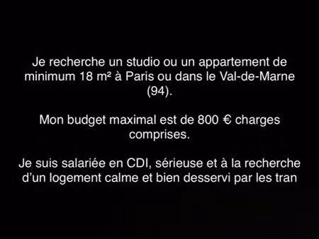 recherche appartement une personne