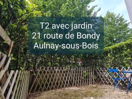 appartement t2 avec jardin privatif – gare aulnay-sous-bois | vente direct propriétaire