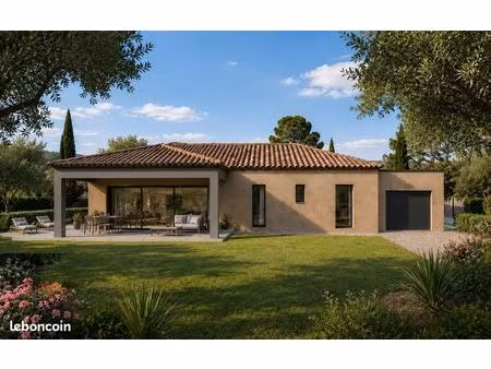 rare à cuers les veys – villa neuve de plain-pied 123 m² – garage 30m2– terrasse en l de 6