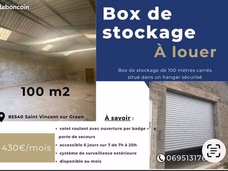 hangar de stockage 100m2