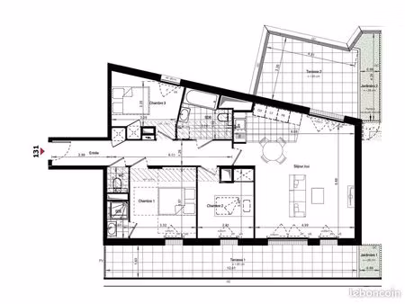 appartement 5 pièces 86 m²