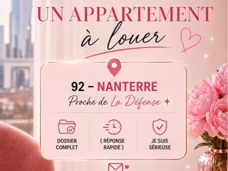 je recherche un t2 sur nanterre