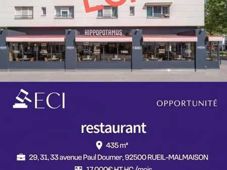 fonds de commerce restaurant 435 m²