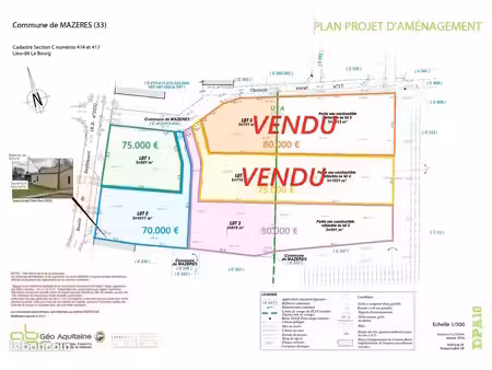 terrain 801 m² mazères