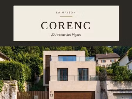 projet neuf : terrain + projet maison d’architecte contemporaine re2020 – hauteurs corenc