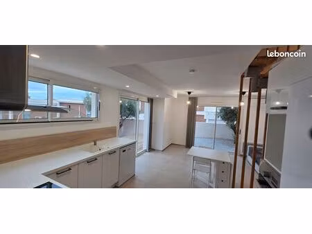 beau t3 lumineux avec terrasse et jardin dans les hauts de pignan en limite de garrigue