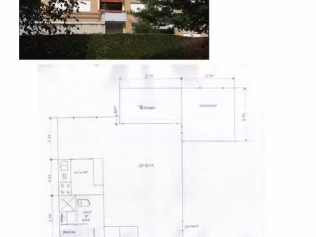 t2 très bon état 44m2 terrasse  garage